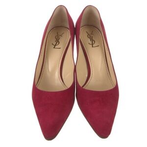 Yves Saint Laurent Red Suede Heels